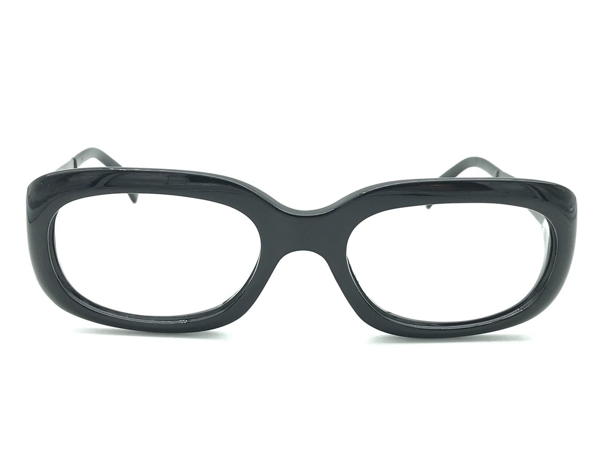 Fendi F979 Black Oval Eyeglass Frames Crystal Black Baby Blue 51mm Auth Italy FENDI Authentic ROMA 50054 Black Logo Eyeglasses Optical  main image 2