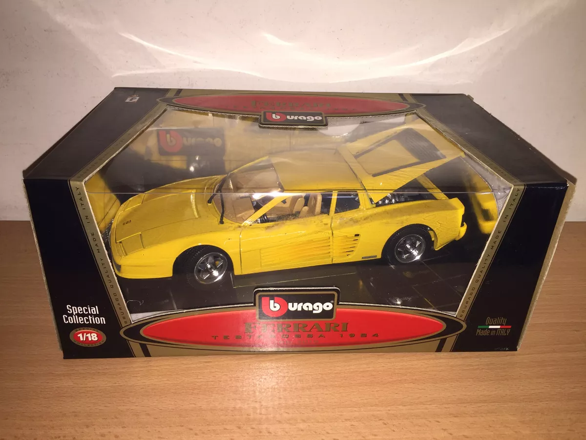 1984 Bburago Burago 1:18 FERRARI HEADY RED YELLOW in metal code 3019 MIB