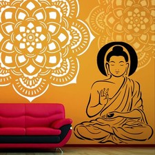 Painting Wall Stencils Lord Buddha Mandala Rangoli DIY Reusable Stencil 16"x24"