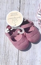NWT Mauve Pink Mary Jane Wingtip Dress Shoes Newborn 0 Baby Girls