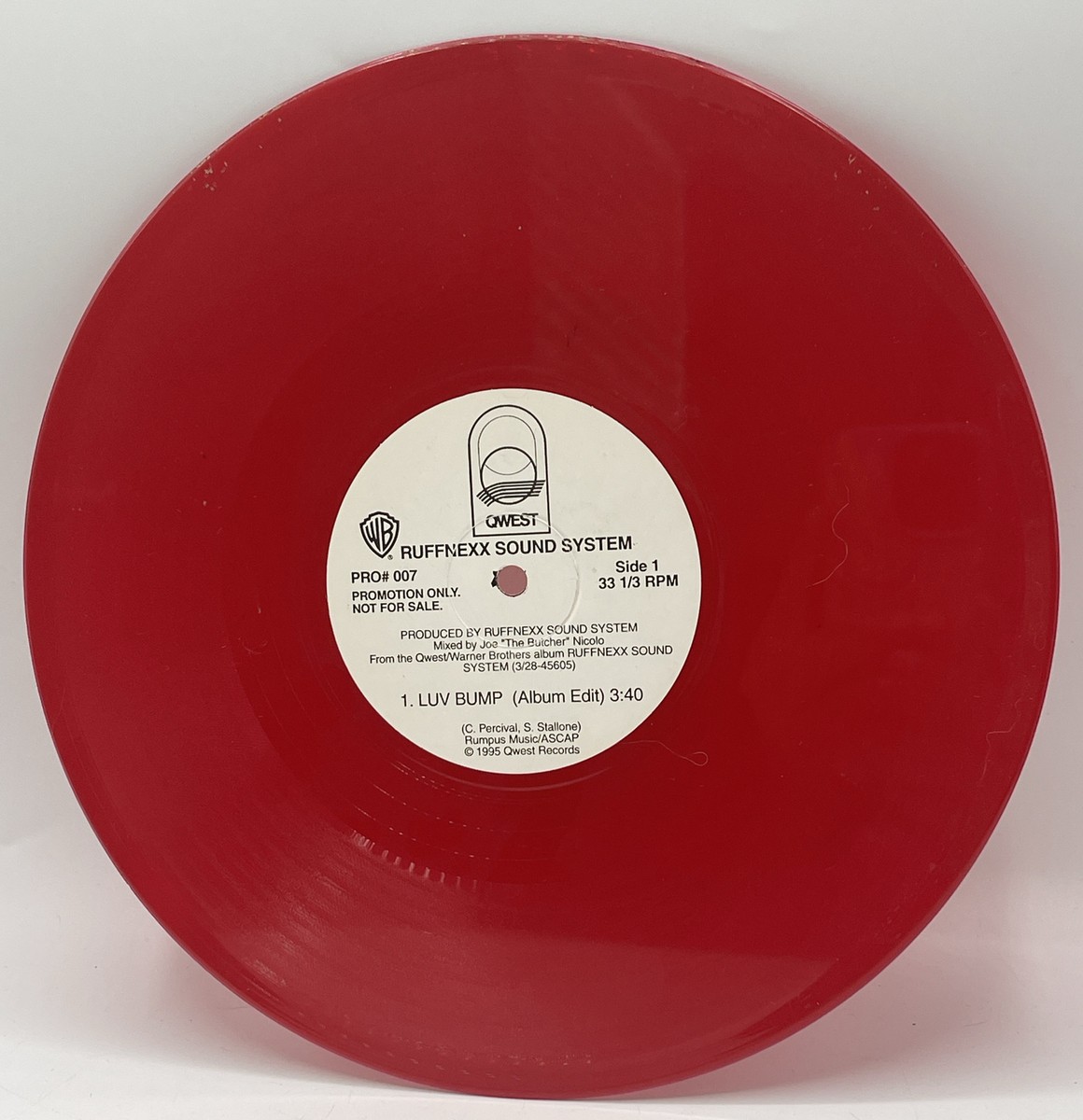 Ruffnexx Sound System ‎– Luv Bump ( VINYL ) PROMO 33 1/3 RPM Rare