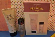 THE FACE SHOP Rice Water Bright Trial Kit -Foaming Cleanser Light Cleansing Oil