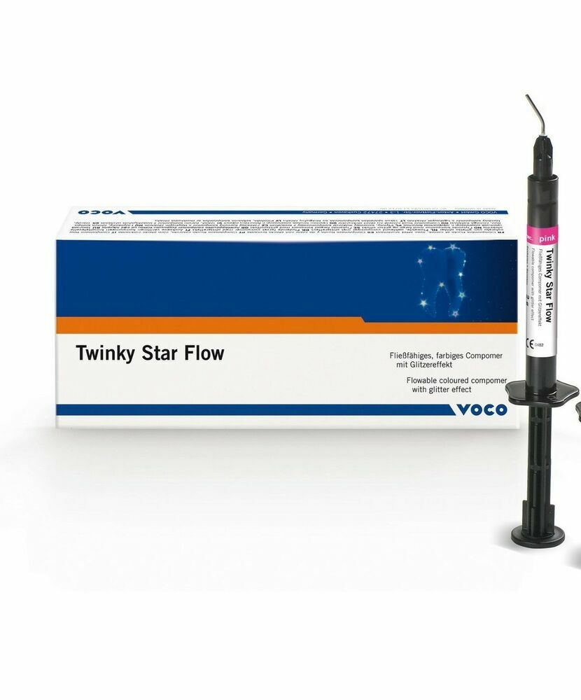 Voco Twinky Star Flow Coloured Light-Curing Compomer Glitter Effect 2gm ...