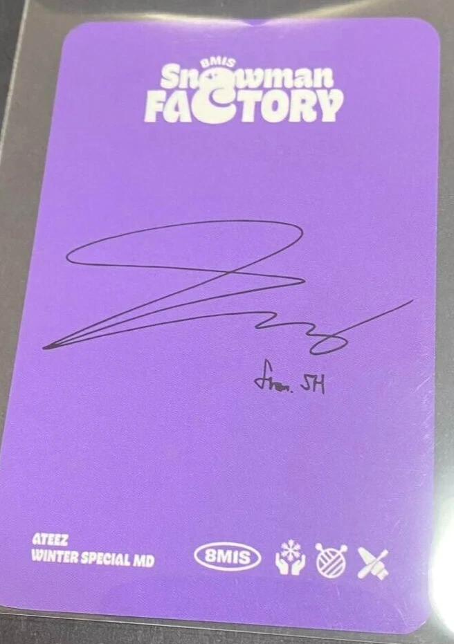 ATEEZ WINTER MD SNOWMAN FACTORY Special Photocard Official