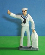 TOY SOLDIERS TIN WW2 AMERICAN NAVY SAILOR SHORE LEAVE HITCHING A RIDE 54 MM