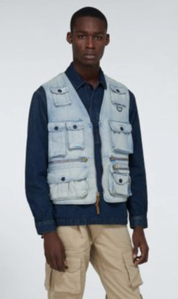 Denim fishing deals vest