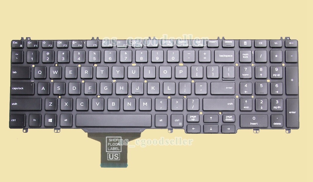 for DELL Precision 3500 3501 3540 15-3541 Latitude 5500 5501 Keyboard ...
