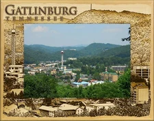 Gatlinburg Tennessee Laser Engraved Wood Picture Frame Landscape (4 x 6)