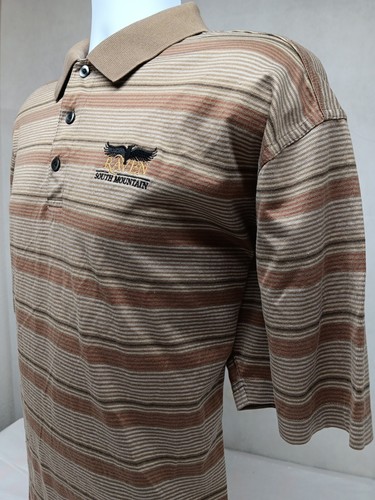 CAMISA POLO DE GOLF ASHWORTH PARA HOMBRE XL MARRÓN A RAYAS MANGA CORTA RAVEN S MOUNTAIN - Imagen 8 de 15