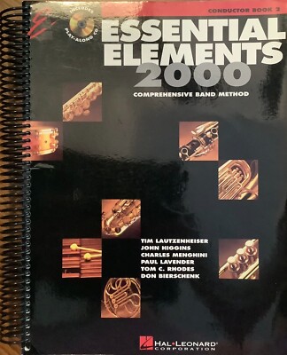 Hal Leonard - Essential Elements 2000 Band Method Conductor Book 2 + CD - Signed