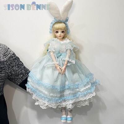 60cm girl doll, complete set of replaceable eye suit wigs