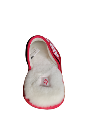 NEW MENS UGG SCUFF GRAPHIC RED BLACK WHITE BAND SLIPPERS US  display picture 3