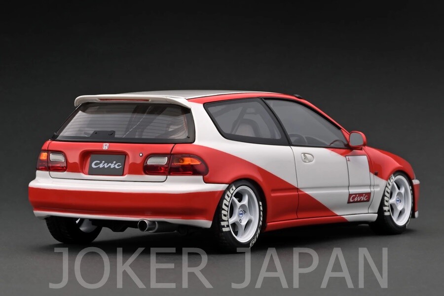 Ignition Model IG3047 1/18 Honda CIVIC (EG6) White/Red JDM Ignition Model IG3047 1/18 Honda CIVIC (EG6) White/Red JDM