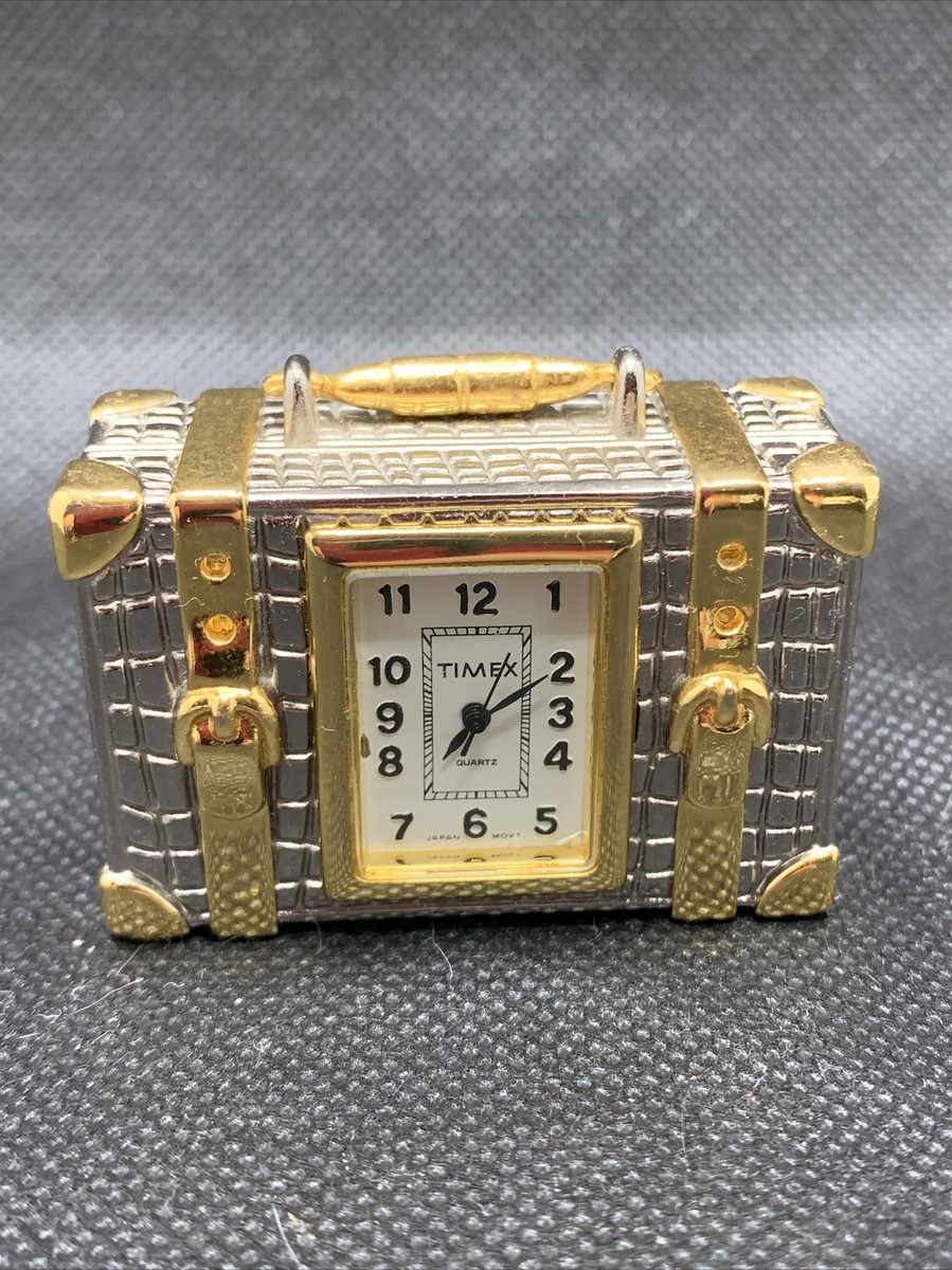 Vintage Elegant Timex Vintage Luggage Travel Pocket Watch Desk