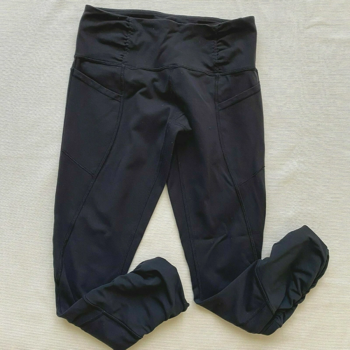 Lululemon Womens Leggings Yoga Pants Gym Activewear Ankle Used Black Size 4