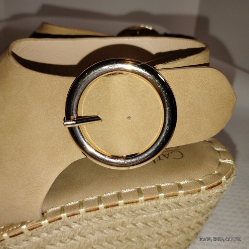 Catherine MaLandrino Cirkly Espadrille Wedges Women 6.5. Sand Beige 2.5" Heels. - Picture 6 of 13