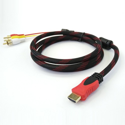 10er Pack 1080p HDMI Stecker auf 3 RCA Video Audio AV Konverter Adapter Kabel HDTV - Bild 11 von 13