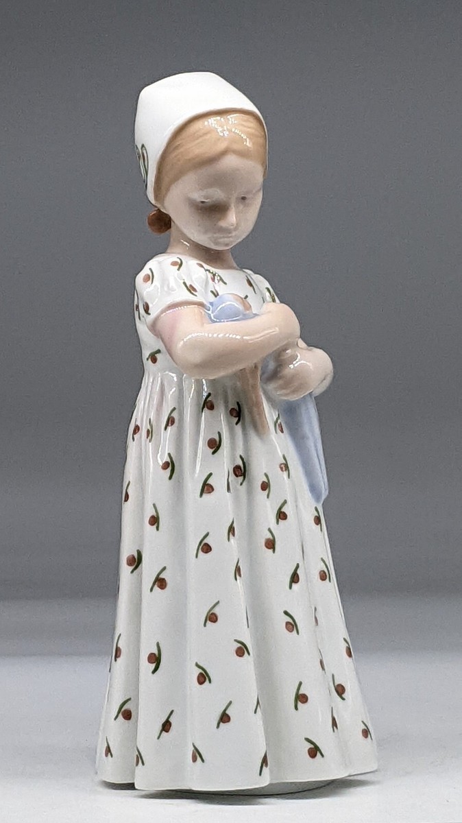 B&G Denmark Bing and Grondahl #1721 Porcelain Girl Mary W/ Doll