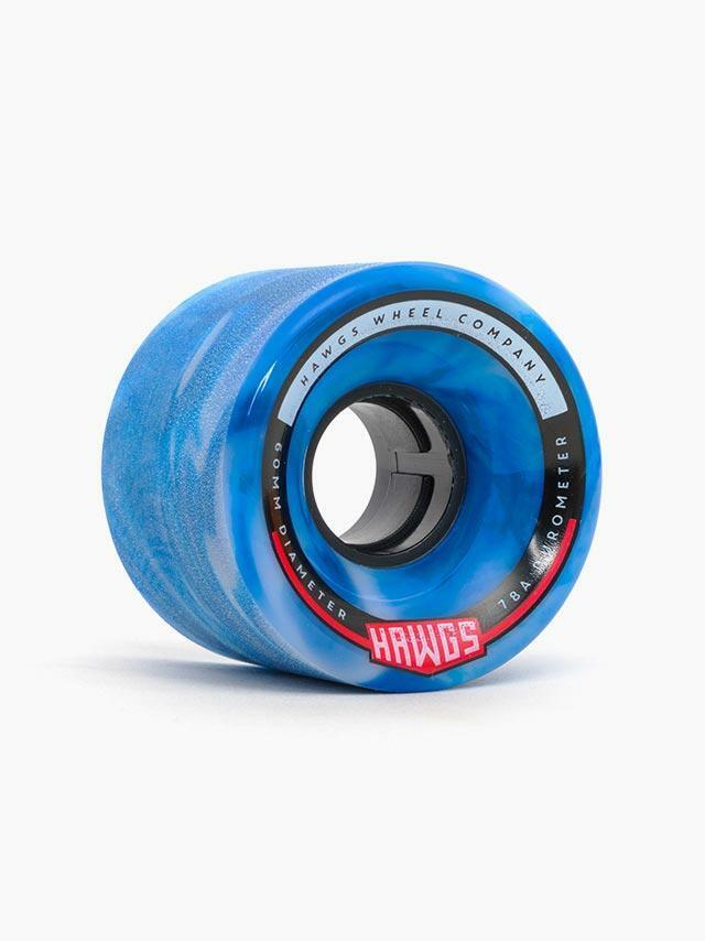 Hawgs Chubby Wheels 60mm 78a - 4 Set Max 74% OFF Special Campaign Blue Swirl of White