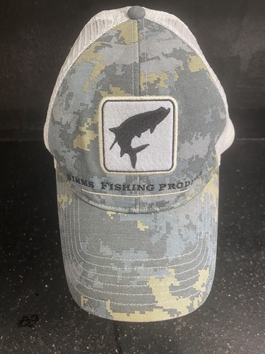 Simms Camo Fly Fishing Cap Truckers Hat 