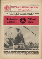 DDR League 84/85 BSG Sachsenring Zwickau - BSG Wismut Gera, 19.08.1984