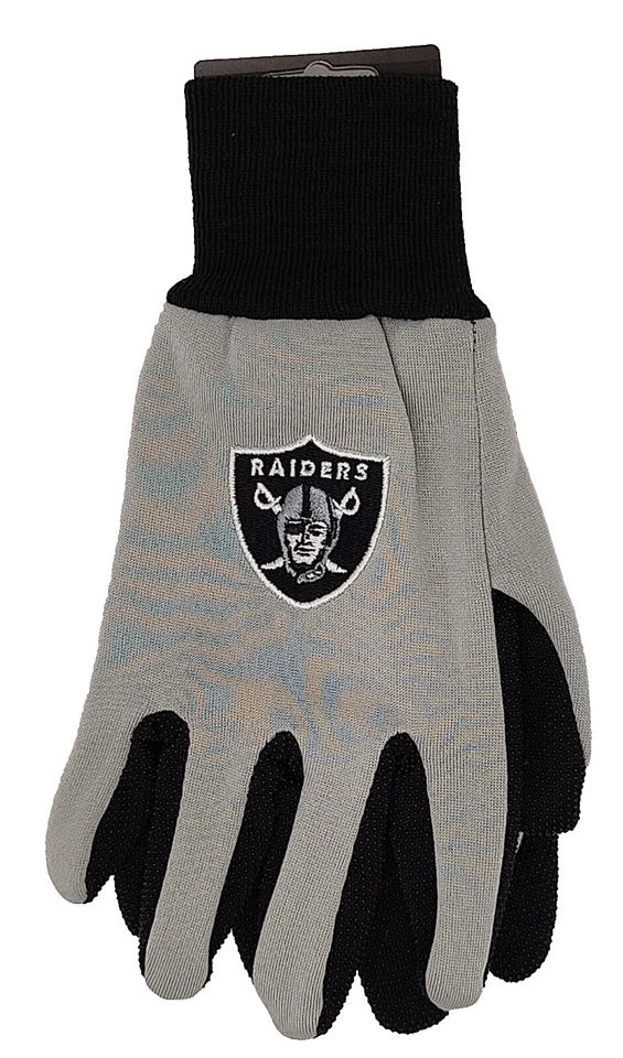 SPORTS TEAM UTILITY GLOVES PAIR: LAS VEGAS RAIDERS - 6 PACK
