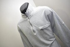 Nautica Zip Neck Pullover Sweater Gray Long Sleeve Mens Size XL