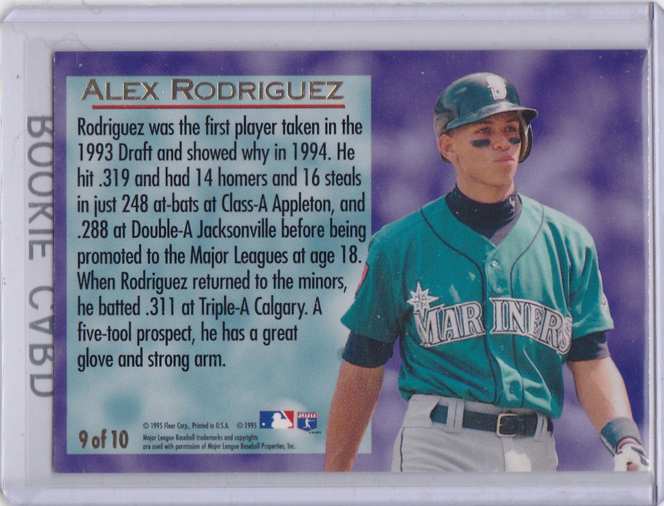 ALEX RODRIGUEZ Golden Prospects AROD ROOKIE CARD Fleer Ultra Baseball ...