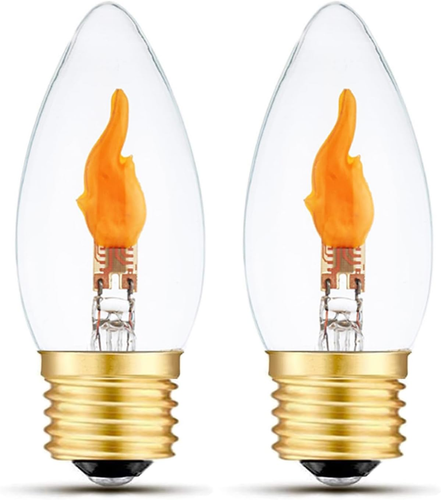 Flickering Light Bulbs E26 Standard Base Flame Light Bulb, LED Flickering Flame - Picture 9 of 11