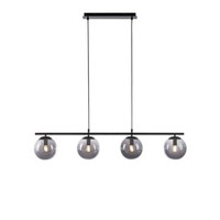 Pendelleuchte HäNgelampe Esszimmerlampe Deckenleuchte Rauchglas 4-Flammig