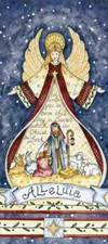 Alleluia Angel Nativity Religious LPG Greetings Christmas Card