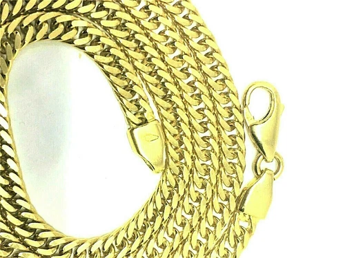 SOLID 18KY GOLD, CUBAN LINK NECKLACE, 19.3 INCHES, 3.75MM WIDE  22.8 grams