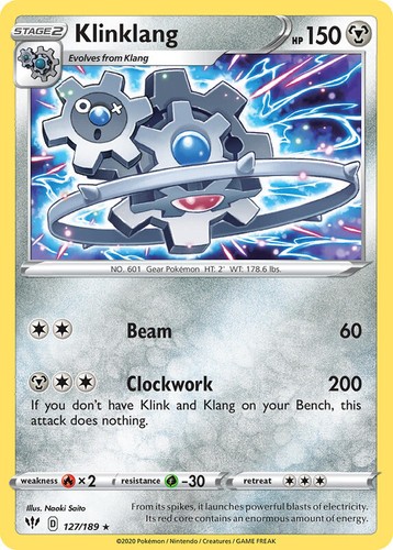 Klinklang 127/189 Rare Darkness Ablaze Pokemon TCG
