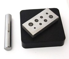 Shot Plate Graduated Pinwheel Impression die Punch  Rubber Bench Block