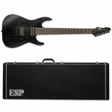 ESP LTD AW-7B Baritone Open Grain Black Satin - BRAND NEW - With ESP Hard CASE!