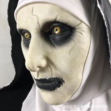 Halloween Mask Props The Nun Mask Cosplay The Conjuring Scary Voice Valak