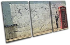 Graffiti Pop Banksy Street TREBLE CANVAS WALL ART Picture Print VA
