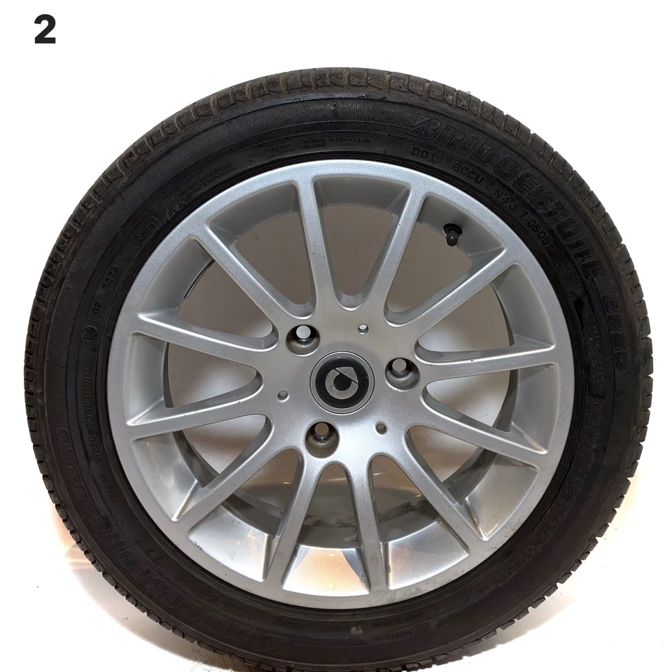 Smart Fortwo II W451 Original Alu-Felgen Sommer-Reifen 175/55 R15 & 155/60 R15 - Bild 4 von 4