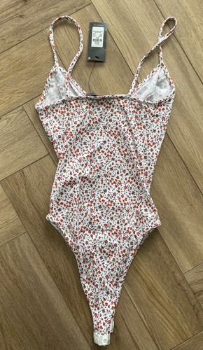 BNWT Ladies Womens White floral Summer Vest Body Size 2XS 4-6 - Picture 5 of 6