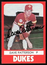 1980 TCMA *ALBUQUERQUE DUKES* -#10 DAVE PATTERSON *Autographed*