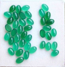 29.40 Ct WHOLESALE NATURAL GREEN ONYX CABOCHON OVAL SHAPE LOOSE GEMSTONE
