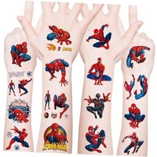 20pcs SpiderMan Temporary Tattoos for Teens Birthday Party Supplies, Party A