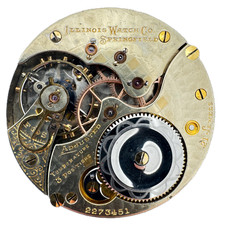 Antique 16s Illinois Checkerboard Two Tone 21j Hunter Pocket Watch Movement 175