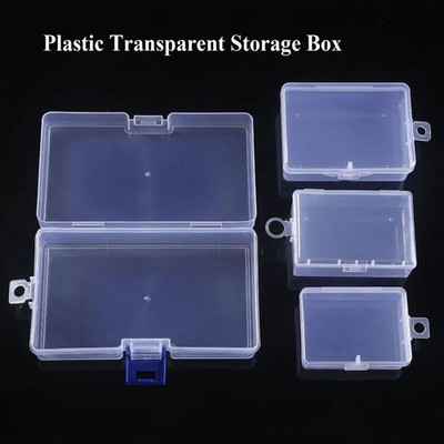 Quadratische transparente Kunststoff Aufbewahrungsbox Schmuck Perlen Behälter
