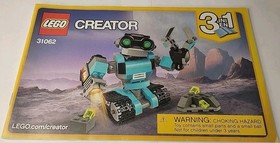 Lego Creator Robot Explorer #31062 Set of 3 Instruction Manual Booklets ONLY