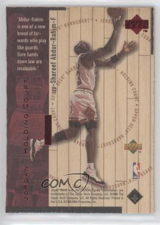1998-99 Hardcourt Holding Court Red /2300 Shareef Abdur-Rahim Michael Jordan HOF - Image 2 of 2