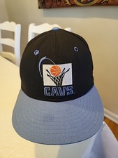 New Era VTG Cleveland Cavs NBA Basketball Hat Cap Fitted SZ 7 1/8 USA Made Wool