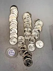 1958P WASHINGTON QUARTER 90% SILVER CH. BU BRILL. UNC. 40 COIN ROLL TYPE B REV.