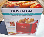 Hot Dog and Bun Toaster, Nostalgia 4 Slot with Mini Tongs, Retro Red NIB SEALED — photo 1