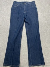 Vintage 70s Lee Jeans Mens 33x30 Blue Flare Bootcut Talon Zipper Made In USA